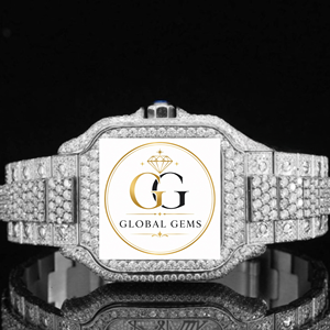 Excellent Quality Stainless Steel Fully Iced Out Diamond Watch for Men and Unisex Available for Export Price from India - Product Image 1