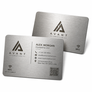 Tarjeta de Visita Metálica NFC de Acero Inoxidable Personalizada, Tarjeta Digital Inteligente sin Contacto, Tarjeta VIP para Membresía, Venta al Por Mayor - Product Image 4