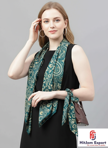 High Quality Square Scarves Lightweight Soft Fabric Stylish Fashion <b>Accessories</b> Wholesale Supply Low MOQ - Product Image 5