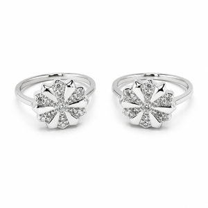 Anillo de Dedo Ajustable de Plata de Ley 925 con Flor de Margarita y Circonitas para Mujer, Joyería de Moda para Playa de Verano, Regalo - Product Image 4