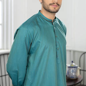 Shalwar Kameez pour hommes, style décontracté, coupe régulière, séchage rapide, sans plis, fabriqué au Pakistan, vêtements islamiques pour toutes les saisons, Bandhgala - Product Image 3