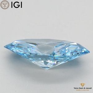 1.00 CARAT with IGI Certificate CVD Lab Grown Diamond MARQUISE Shape Fancy Vivid <b>Blue</b> Color VS1 Clarity for Propose Ring - Product Image 6