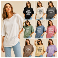T-shirts unisexes à épaules tombantes pour hommes et femmes, toutes saisons, style Meow Fashion, en stock au Bangladesh, prêts à être expédiés, OEM ODM
