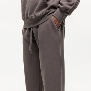Men's Cotton Sweatpants Elastic Waist <b>Drawstring</b> Casual Loose Fit Straight Leg Joggers Breathable Midweight Knitted Pants Autumn - Product Image 5