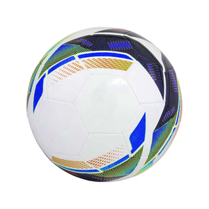 Balón de Fútbol Cosido a Máquina Core Field White, Ligero y Duradero, Diseño con Patrón Azul, Verde y Naranja para Uso en Interiores/Exteriores - Product Image 2