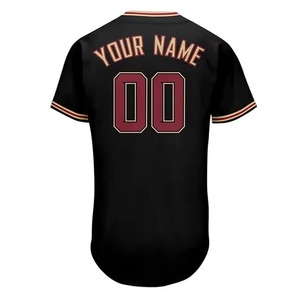 Maglia da Baseball Personalizzata Nera, Nome della Squadra Personalizzato, Stampa in Sublimazione, Traspirante, in Poliestere, Unisex, Senza Maniche, Fusione Senza Cuciture - Product Image 5