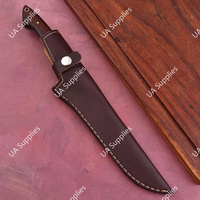 Couteau de Chef Vintage en Acier Damas Forgé à la Main de Haute Qualité 60 HRC, Tranchant comme un Rasoir, Écologique, Manche en Bois de Palissandre, pour l'Extérieur