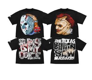 เสื้อยืดโอเวอร์ไซส์ทรงบ็อกซี่ แขนเสื้อแบบดรอปไหล่ ลายพราง ระบายอากาศได้ดี สไตล์วินเทจ รุ่น TAHAD ปี 2026 สำหรับผู้ชาย ผ้าฝ้าย 100% หนัก 260 กรัม ทรงครอป - Product Image 1