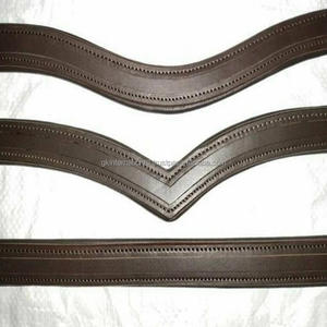 Bande de front de bride de cheval en cuir rembourré de canal vide fabriqué à la main en plein épi sur les tailles toutes les formes de bande de front pour les chevaux - Product Image 5