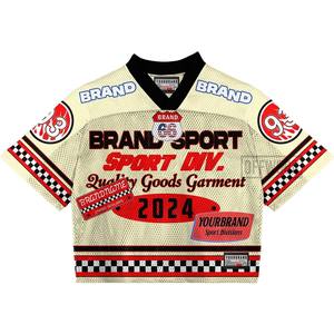 Factory Custom Premium Oversize Boxy <b>Retro</b> Short 100% Polyester American <b>Football</b> Jersey Vintage Unisex Sublimation Streetwear - Product Image 5