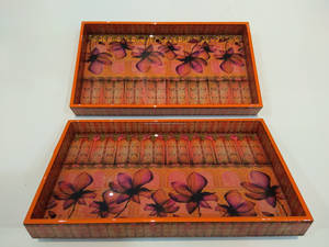 Bandeja Rectangular de Madera Personalizable FWE, Apta para Lavavajillas y Microondas, con Diseño Pintado, de Calidad Doméstica para el Hogar - Product Image 4