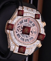 Jam Tangan Shreeji Jewels Mewah Stainless Steel Berlian 40mm Analog Mekanik Unisex Fashion Berkualitas Tinggi GPS Multifungsi 3BAR