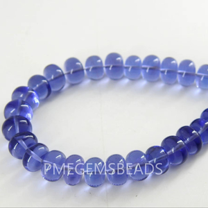 Cuentas Redondas de Cuarzo Azul Iolite Pulido Liso, Hilo de 9 Pulgadas, Aprox. 8MM, Hechas a Mano, Cuentas Sueltas de Cristal, Suministros para Mayoristas - Product Image 2