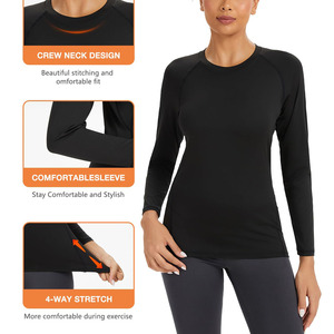 Women's Compression <b>Athletic</b> T-Shirt Slim Fit Moisture Wicking Sport for Gym Running Exercise Wear Custom Made Design Product - Product Image 5