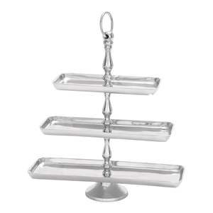 Elegante Soporte Metálico de 3 Niveles para Servir Pasteles con Construcción Sólida para Eventos de Aniversario y Decoración del Hogar - Product Image 1