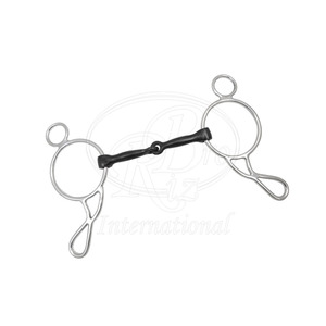 บิตเหล็กกล้าไร้สนิม Wonder Gag Sweet Iron Bit สีดำเคลือบผิว ขนาด 5 นิ้ว สำหรับขี่ม้า - Product Image 3