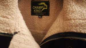 Veste en cuir véritable marron pour homme CHAMP KING avec doublure en fausse fourrure, col rabattable, fermeture éclair - Product Image 6