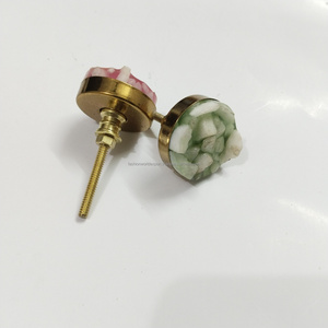 Peach Terrazzo <b>Door</b> Knob Hardware Resin Rectabguler for Kitchen Hardware Cabinets <b>Door</b> <b>Pull</b> <b>Handle</b> Design Customized - Product Image 3