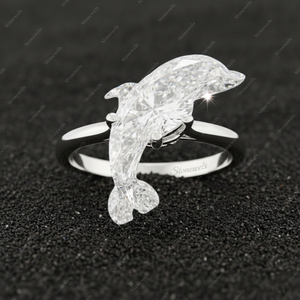 Diamante de Laboratorio con Forma de Delfín, Certificado IGI, Color Vívido, para Collar, Anillo y Pendientes - Product Image 2