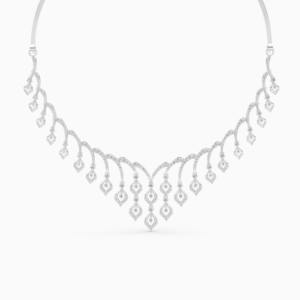 Collier Royal Rhythm avec diamants cultivés en laboratoire, 4,36 carats, en or jaune 9 carats, or blanc, or rose - Product Image 2