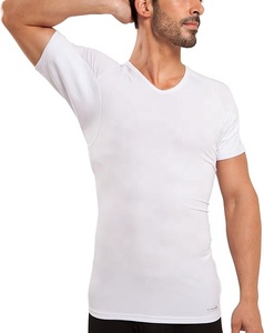 Camiseta Blanca de Algodón para Hombre, Corte Ajustado, Manga Corta, Cuello en V - Product Image 1