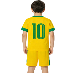 Maillot de football jaune-vert à col rond et manches courtes pour homme, coupe classique, nom du joueur sur le devant, logo, séchage rapide, vêtements de sport d'été - Product Image 3