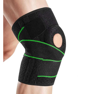 Genouillère de soutien croisée en néoprène épais, tendance, avec fermeture à boucle et rotule ouverte, unisexe, pour le sport et le soulagement de la douleur - Product Image 6