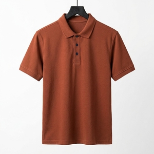 เสื้อโปโลผู้ชายพรีเมียม ผ้าฝ้าย 220 GSM ระบายอากาศได้ดี ทรงปกติ กระดุม 3 เม็ด แขนสั้น สวมใส่สบาย เหมาะสำหรับธุรกิจและลำลอง - Product Image 5