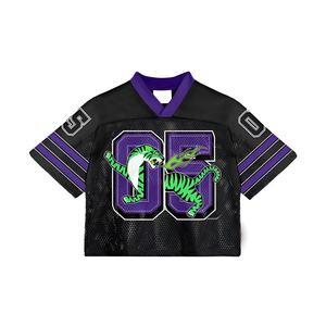 Maillot de sport personnalisé en mesh à manches courtes, respirant, pour l'entraînement athlétique, avec numéro graphique personnalisable, logo OEM sur mesure - Product Image 3