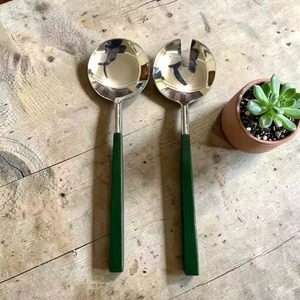 Elegant <b>Serving</b> <b>Spoon</b> Fork Set Metal Salad Accessories for Contemporary Homes - Product Image 4