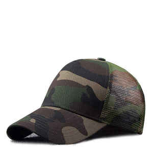 Gorra Trucker Estructurada de Camuflaje de Alta Calidad al por Mayor, Unisex, Ajustable, Transpirable, Antiarrugas, Estilo Hip Hop, de Franela, para Exteriores, Casual - Product Image 1