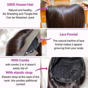 Hot Selling Product Swiss Lace Human Hair Wigs Matching Bundles Make Wigs 100% Pure Raw Unprocessed Virgin Hair Extensions - Product Image 6
