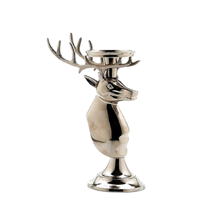 Centre de table en métal couleur or en forme de renne, élégante décoration de table de Noël pour une décoration festive luxueuse à la maison. - Product Image 6