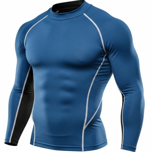 Rashguard MMA de haute qualité, coupe compressive, tissu respirant, séchage rapide, coupe confortable, idéal pour le sport. - Product Image 4