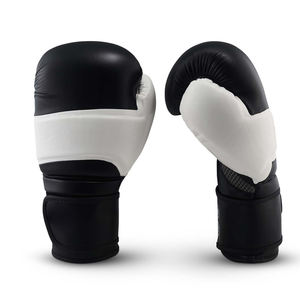 Nouveaux gants d'entraînement en cuir de haute qualité pour MMA, boxe et kickboxing, avec fermeture auto-agrippante, logo personnalisable, pour hommes. - Product Image 1