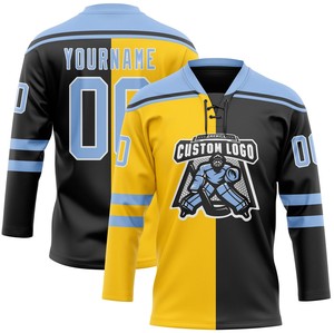 Maillot de hockey sur glace personnalisé en dentelle, sublimation intégrale, vêtements d'équipe, 100% polyester, séchage rapide, antibactérien, personnalisé - Product Image 2
