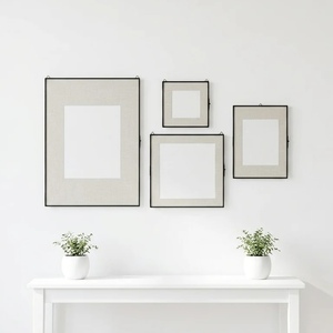 AK Handicrafts Decorative Trendy Lightweight Durable Wall Hanging Brass Metal Customized Sizes Double Glass Photo <b>Frames</b> - Product Image 1