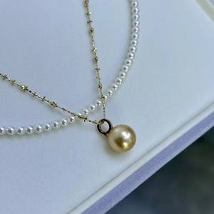 Aurora Baby <b>Pearl</b> Nanyang <b>Gold</b> <b>Pearl</b> Single Pendant 18K <b>Gold</b> <b>Pearl</b> <b>Necklace</b> Stylish Design with Natural <b>Pearl</b> Beauty - Product Image 1