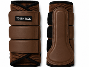 Botas de Protección para Caballos TOUGH TACK, Botas de Malla Azul para Cepillado/Botas para Tendones de Caballo/Botas de Protección para Patas de Caballo - Product Image 3