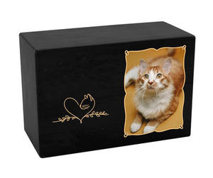 Urna de Madera para Cenizas de Mascotas, Urnas de Madera para Cenizas de Perros y Gatos, Urnas de Madera de Palisandro a Bajo Precio - Product Image 1