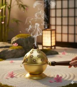 Quemador de Incienso Metálico Religioso Hecho a Mano, Ecológico y Duradero para Decoración del Hogar u Oficina, Precio al por Mayor, M/S SHAAD HANDICRAFTS - Product Image 2