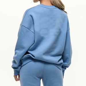<b>Drop</b> Shoulder Loose Fit Best Quality Sportswear Cotton Terry Sweatshirts Bulk Order Premium Sale Women's Fleece Sweater Tops - Product Image 5