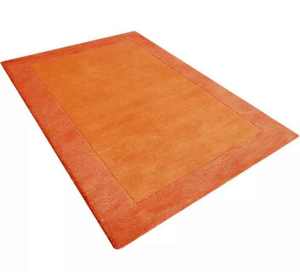 Modern Rust Abstract Embroidered Woolen Carpet Rug Set Non-Slip Hand Woven Factory High Quality Minimum Order 1 Piece for Living - Product Image 3