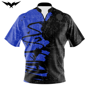 ออกแบบเสื้อเจอร์ซีย์โบว์ลิ่งแบบซิปวินเทจผ้าฝ้าย 100% แขนสั้น พิมพ์ลายแบบซับลิเมชั่นเต็มตัวตามสั่ง - Product Image 5