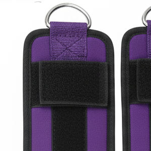 Correas de tobillo con anillo en D de neopreno resistente para levantamiento de pesas, soporte de tobillo para kickback y máquina de cable - Product Image 4