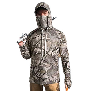 Premium <b>Men's</b> Hunting <b>Camo</b> Sleeve <b>Hoodie</b> | Performance Outdoor Pullover Sweatshirt with Contrast Body - Product Image 2