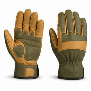 Gants de travail en cuir, texture lisse, antidérapants, avec poignet élastique, gants de sécurité polyvalents - Product Image 6