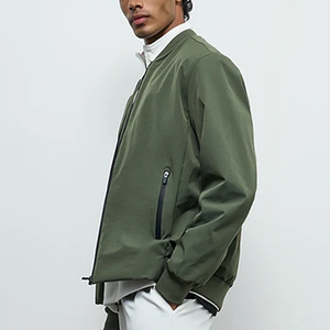New Customized Design High Quality <b>Men</b> Winter Bomber <b>Jacket</b> Stand Collar Custom Front Logo Breathable Quick Dry Bomber <b>Jacket</b> - Product Image 2
