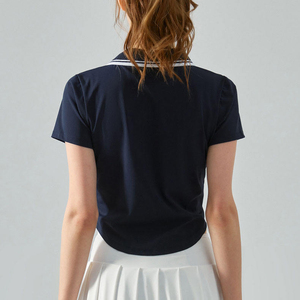 Camiseta de Polo Deportiva Personalizada para Mujer, de Secado Rápido, con Cuello con Cierre, para Tenis y Golf, Fabricante Mayorista OEM - Product Image 3