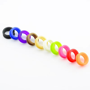 Anneaux de doigt en silicone de haute qualité pour ciseaux de barbier, 10 pièces, accessoires universels pour ciseaux, inserts pour poignée de ciseaux de coiffure - Product Image 2